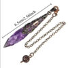 Pendulo.morado.1 Péndulo de Cristal Natural Color Morado