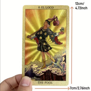 Elegante juego de cartas de Tarot con impresión dorada Elegante juego de cartas de Tarot con impresión dorada