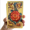 Elegante juego de cartas de Tarot con impresión dorada Elegante juego de cartas de Tarot con impresión dorada